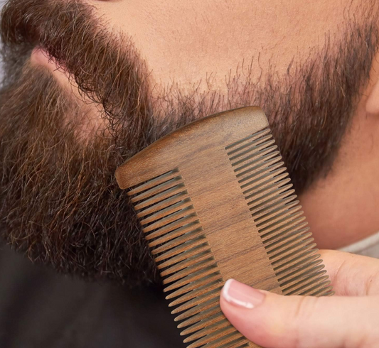 Beard Comb & faux leather case (Set)